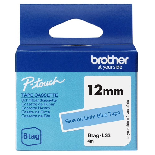 BROTHER BTAGL33 NASTRO 12MM BLU SU AZZUR